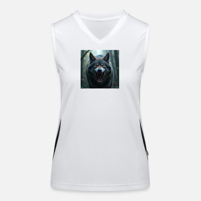 Aggressive wolf Women's Functional Contrast Tank Top