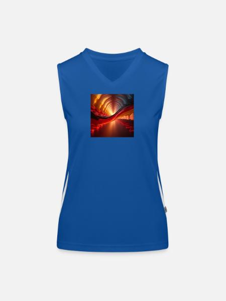 flags Germany - Women's Functional Contrast Tank Top - royal/white - Front