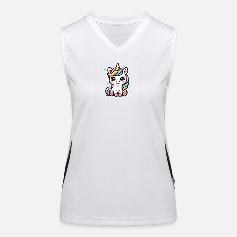 Süßes Einhorn Funktionelles Kontrast-Tank Top für Frauen