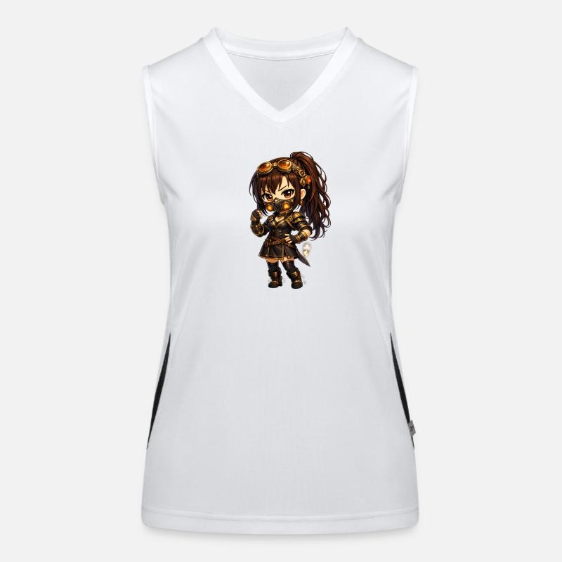 Zuna Steampunk Ninja Combattant Débardeur respirant contrasté Femme
