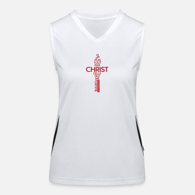  Foi et force en Christ Débardeur respirant contrasté Femme