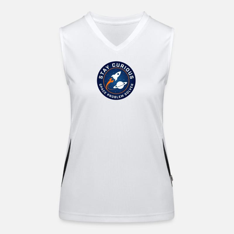 Stay Curious: Space Adventure Women's Functional Contrast Tank Top