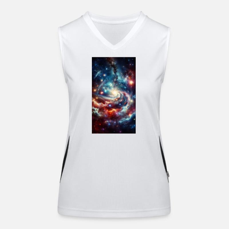 Kosmische Spirale: Sternennebel Funktionelles Kontrast-Tank Top für Frauen
