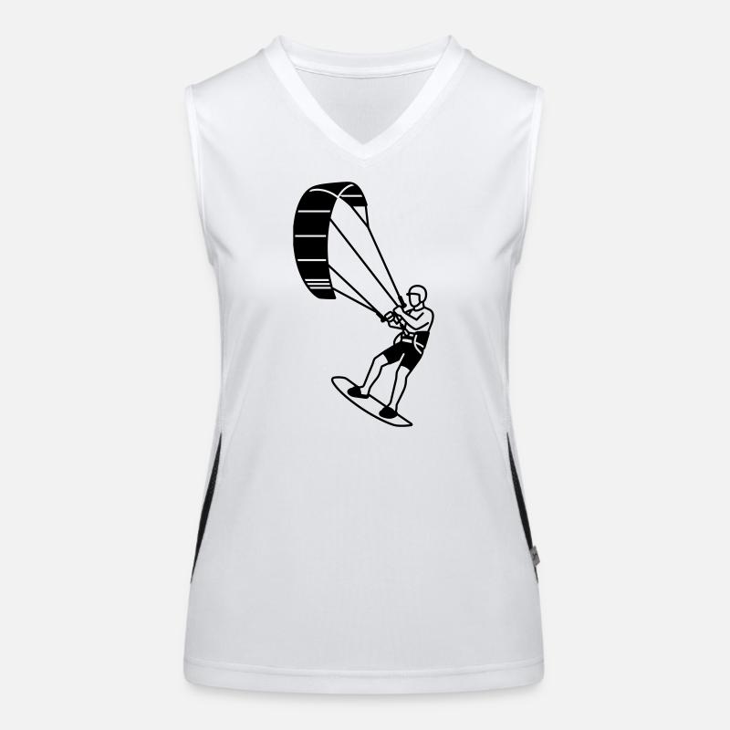 Kite Surfer Funktionelles Kontrast-Tank Top für Frauen