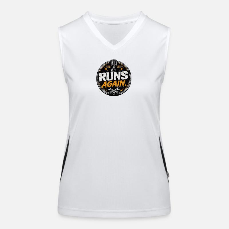 Insigne de reprise de moteur Running Again Débardeur respirant contrasté Femme