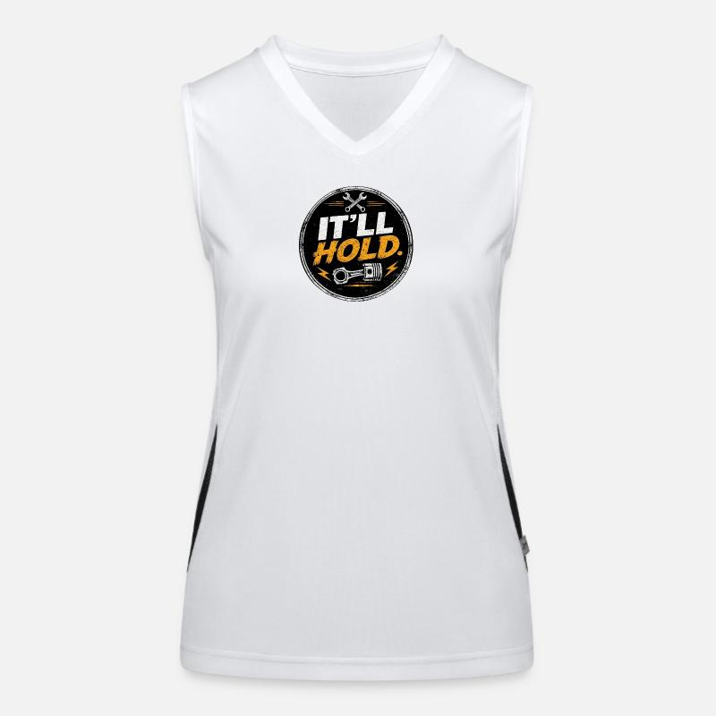 Es hält das Gearhead-Patch Funktionelles Kontrast-Tank Top für Frauen