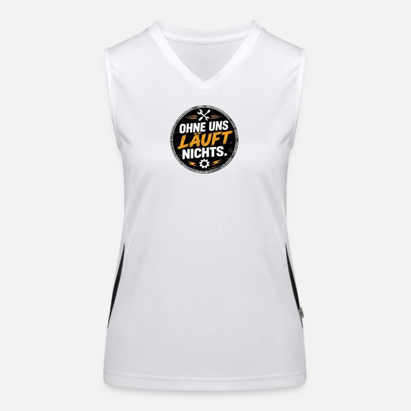 Ohne uns läuft nichts Funktionelles Kontrast-Tank Top für Frauen