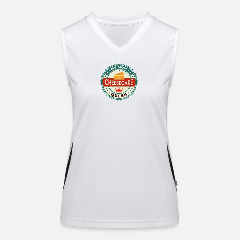 Cheesecake Queen Mom Badge Women's Functional Contrast Tank Top