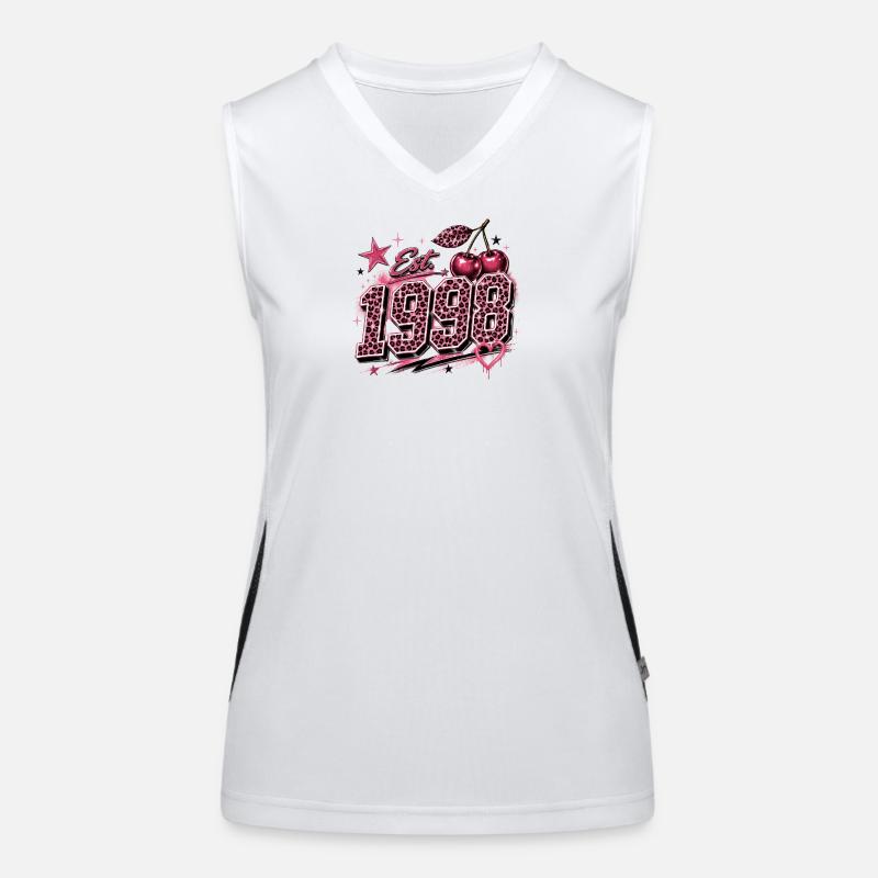 Est. 1998 Pink Leopard Birthyear Women's Functional Contrast Tank Top