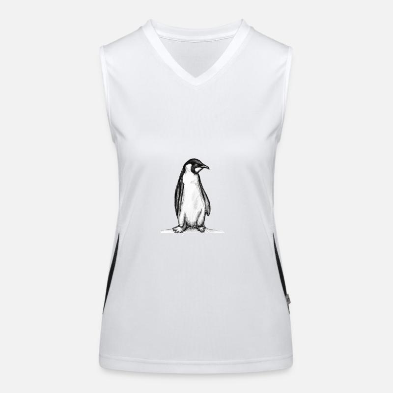 Penguin Illustration Débardeur respirant contrasté Femme