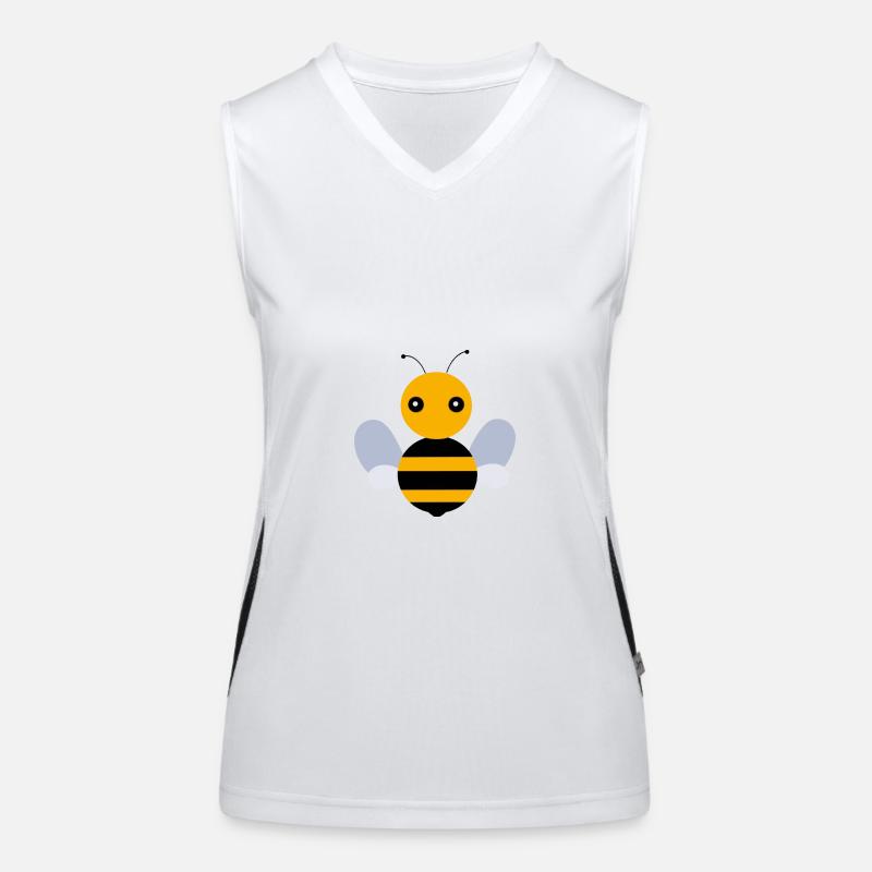 Bienenillustration Funktionelles Kontrast-Tank Top für Frauen