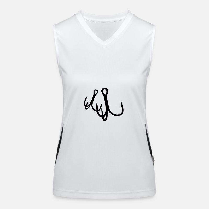 fishing hooks Funktionelles Kontrast-Tank Top für Frauen