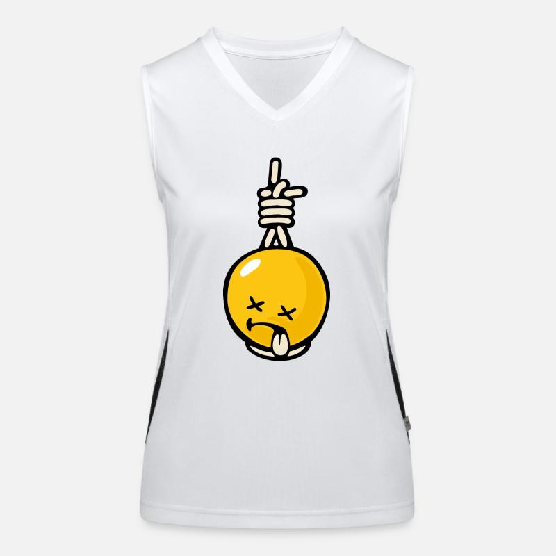 Smiley Suicidal Funktionelles Kontrast-Tank Top für Frauen