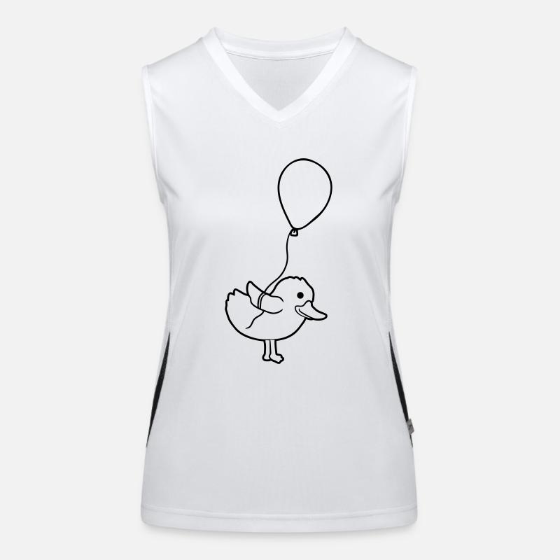 Little Chick Balloon Comic Women's Functional Contrast Tank Top