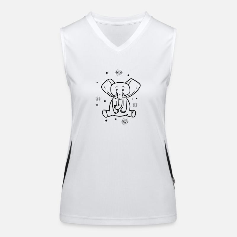 mignon bébé éléphant Débardeur respirant contrasté Femme