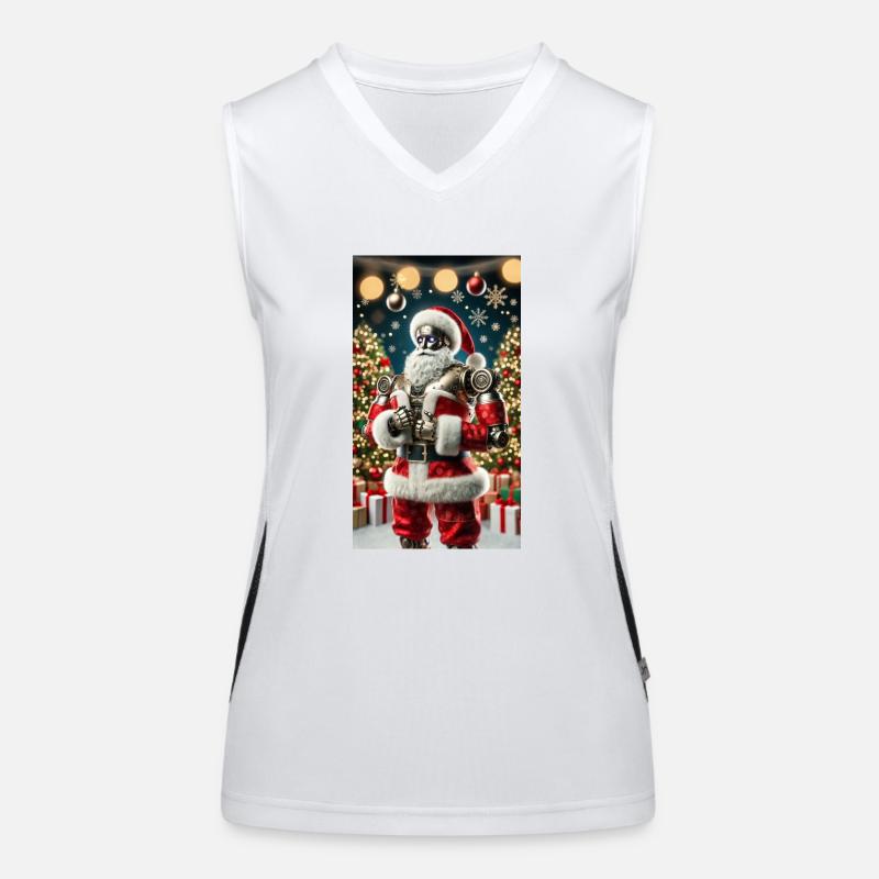 Weihnachtsmann Funktionelles Kontrast-Tank Top für Frauen