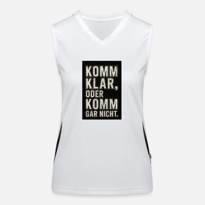 Komma klar!💯🖤💛 Funktionelles Kontrast-Tank Top für Frauen