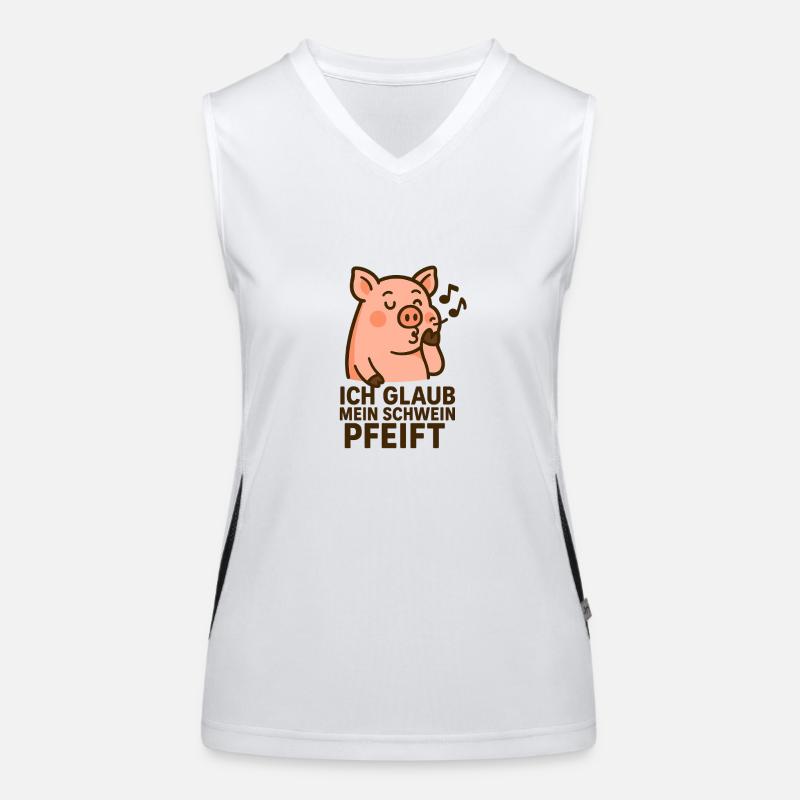 Ich glaub mein Schwein pfeift Funktionelles Kontrast-Tank Top für Frauen