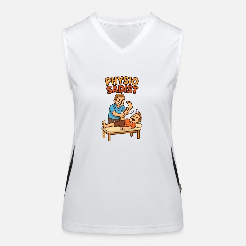 Physio Physiotherapeut Sadist Funktionelles Kontrast-Tank Top für Frauen