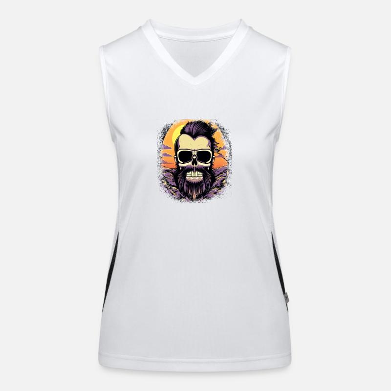 Barbe barbue Blague mal usée Dragon Barbu Ours Débardeur respirant contrasté Femme