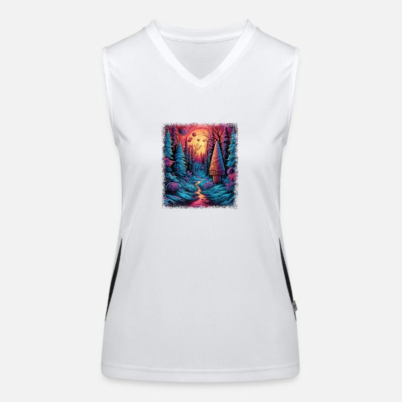 Joke Green Present Idea Peace Symbol Bird Present Women's Functional Contrast Tank Top