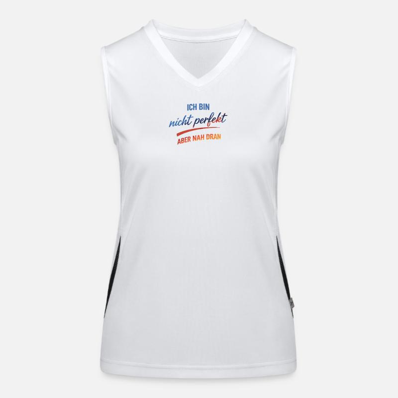 Nicht Perfekt, Nah Dran Funktionelles Kontrast-Tank Top für Frauen