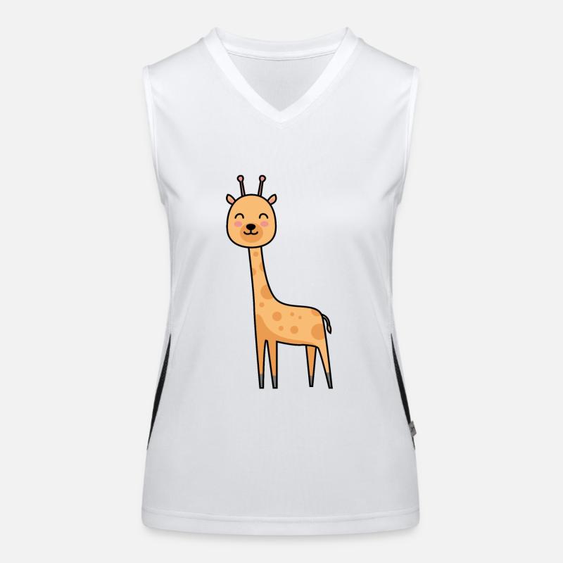 Giraffe Comic Tier Funktionelles Kontrast-Tank Top für Frauen
