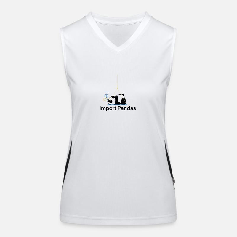 Import Pandas Python Joke Proggramer Women's Functional Contrast Tank Top