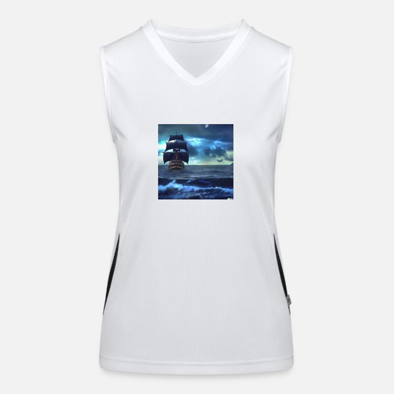 Dark waves Women's Functional Contrast Tank Top