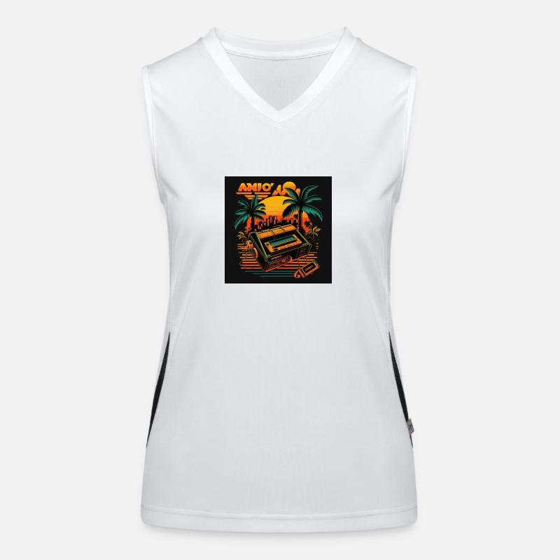 Retro 2 Funktionelles Kontrast-Tank Top für Frauen