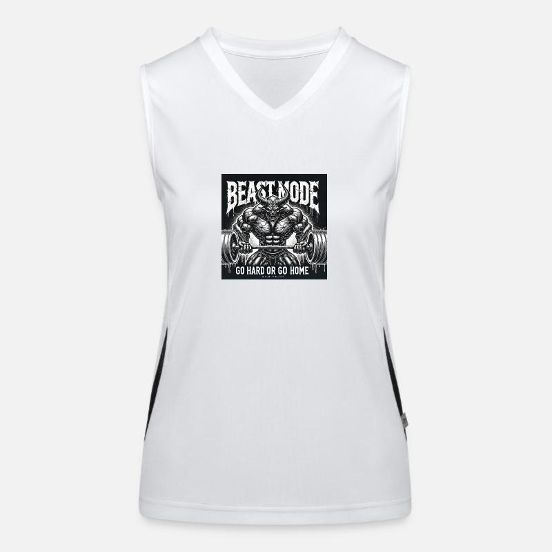 Logo mode - Women's Functional Contrast Tank Top - white/black