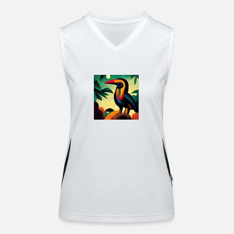 Perroquet toucan Débardeur respirant contrasté Femme