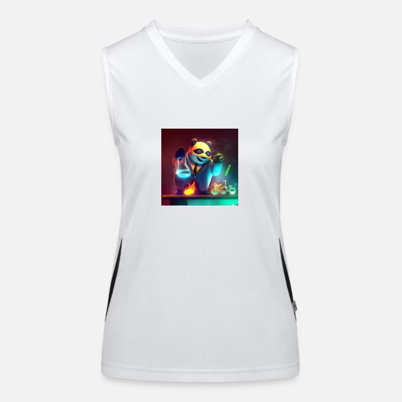 Science Panda Funktionelles Kontrast-Tank Top für Frauen