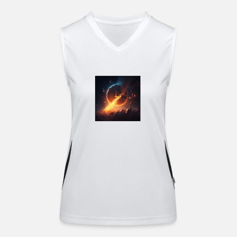 Bitcoin Fireworks Women's Functional Contrast Tank Top