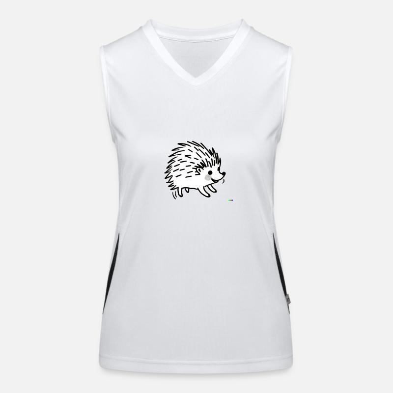 Herisson noir et blanc Débardeur respirant contrasté Femme