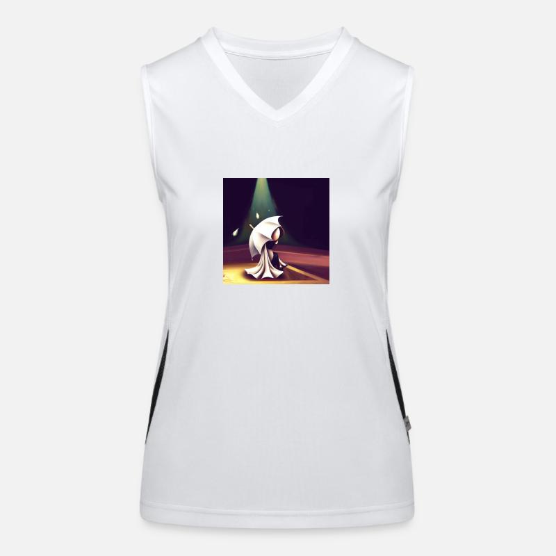 Regenschirm im Licht Funktionelles Kontrast-Tank Top für Frauen