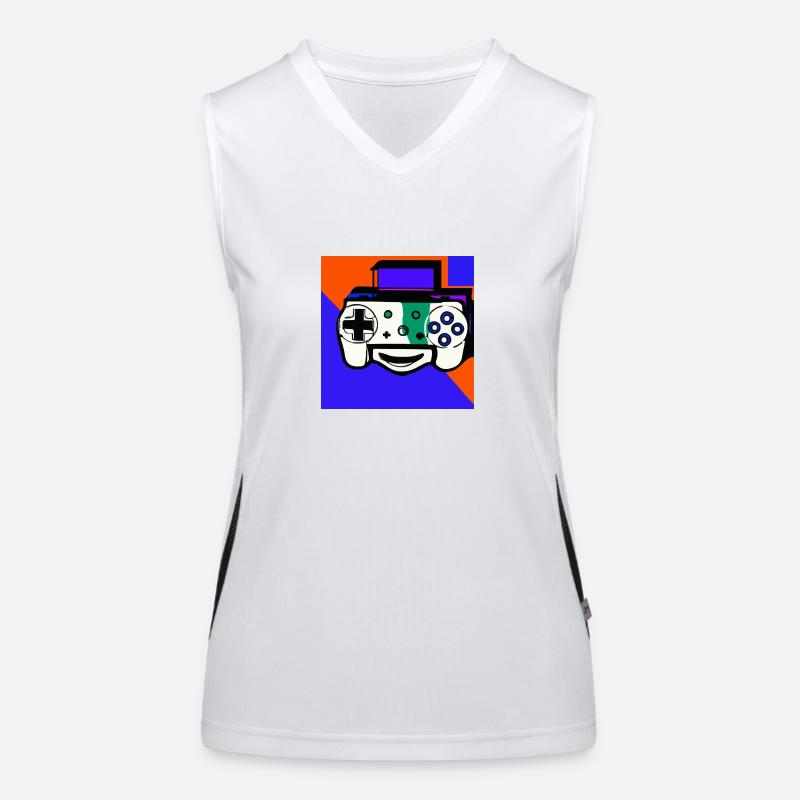 a PS-5 smiling illustroke 3 Women's Functional Contrast Tank Top