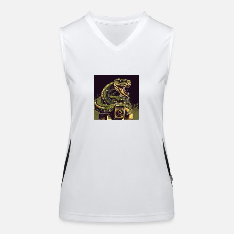 Say "cheese" snake Women's Functional Contrast Tank Top
