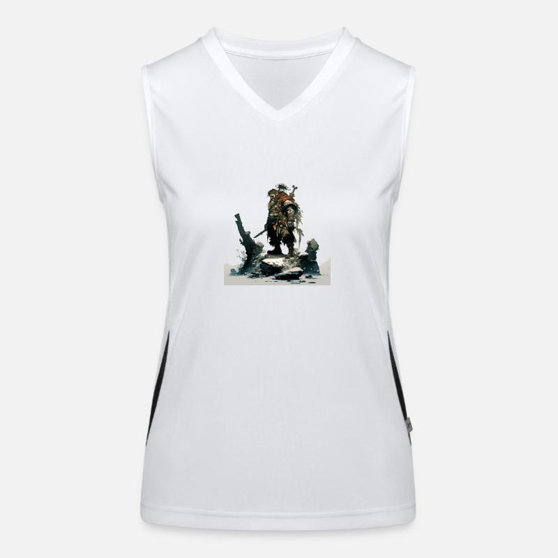Zwergenkrieger Funktionelles Kontrast-Tank Top für Frauen