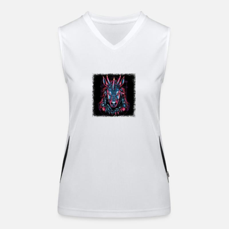 bday geek gift idea awesome horned happy Funktionelles Kontrast-Tank Top für Frauen