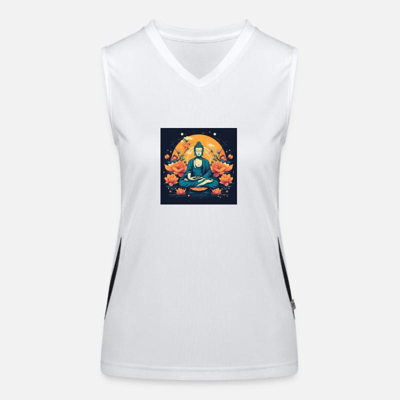 Buddha Artwork Women's Functional Contrast Tank Top