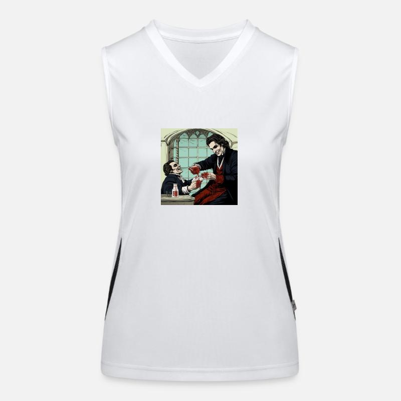 Comic style Vampire 2 Funktionelles Kontrast-Tank Top für Frauen
