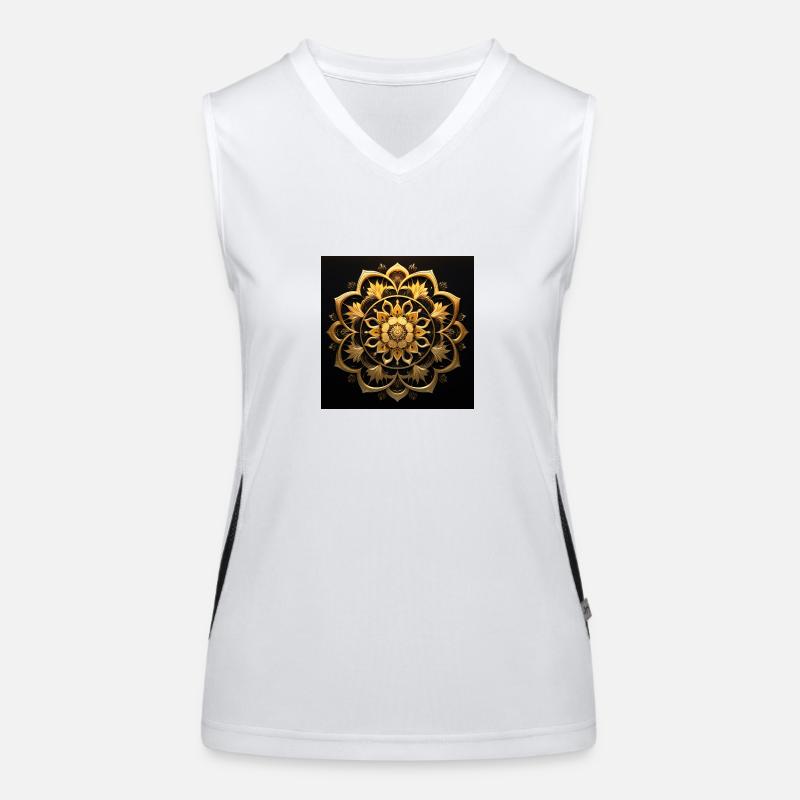 Kosmisches Mandala Funktionelles Kontrast-Tank Top für Frauen