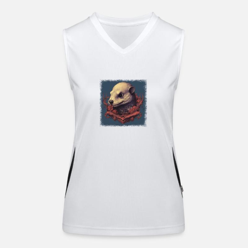statement cute baby otter geek kids gift idea Funktionelles Kontrast-Tank Top für Frauen