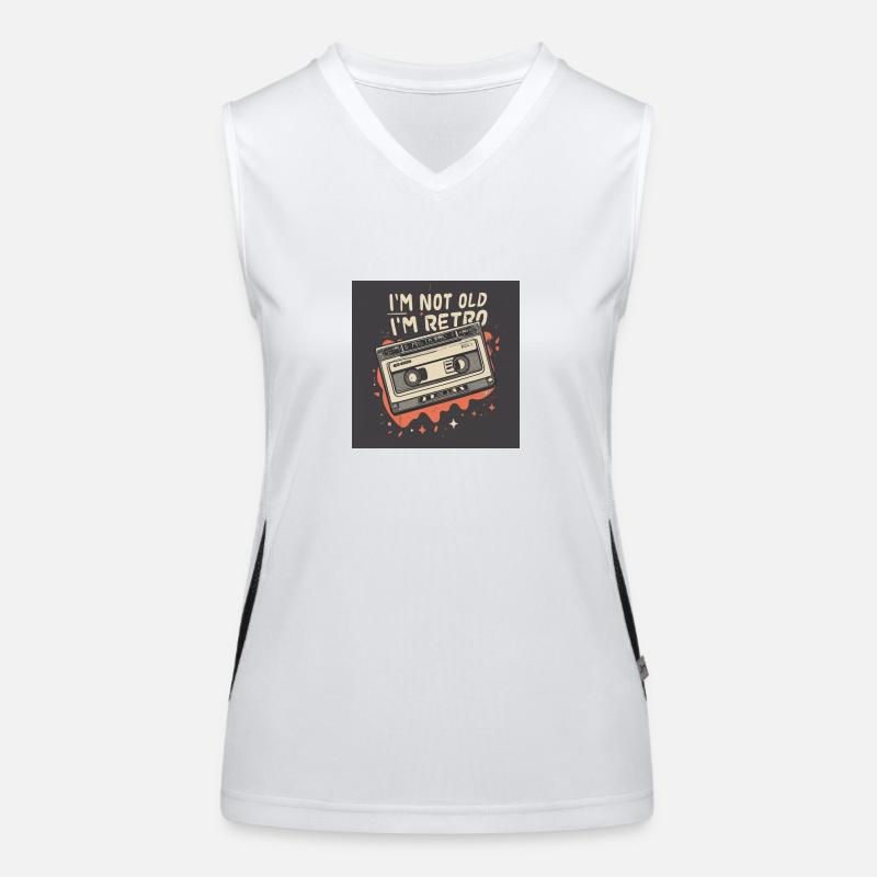 Retro cassette player Women's Functional Contrast Tank Top