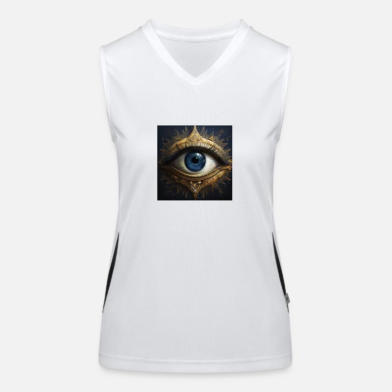 Eye mandala Funktionelles Kontrast-Tank Top für Frauen