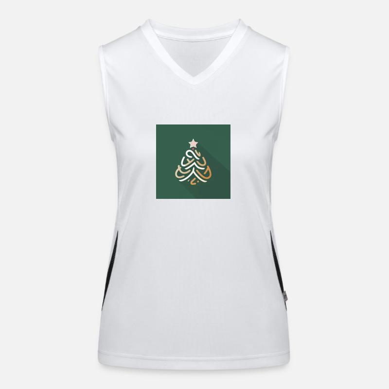 Weihnachtsbaum Funktionelles Kontrast-Tank Top für Frauen