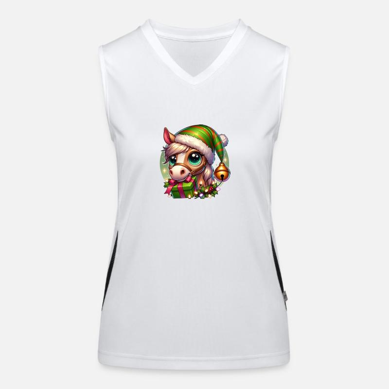 Kobold-Pferd Funktionelles Kontrast-Tank Top für Frauen
