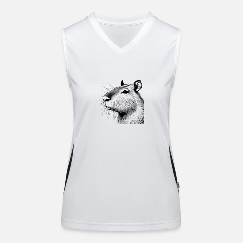 Capibara Funktionelles Kontrast-Tank Top für Frauen