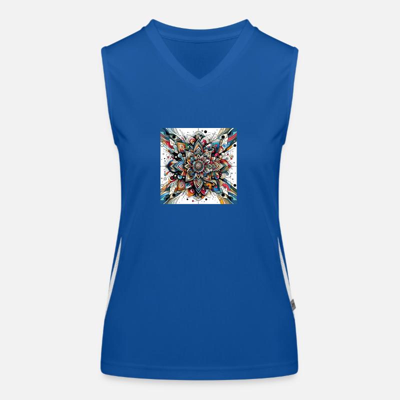 Motif abstrait Blossom Débardeur respirant contrasté Femme